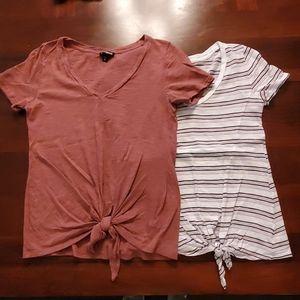 Express tie front tees